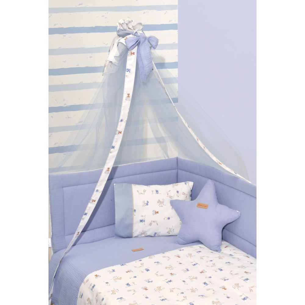 Πάπλωμα Εκρού & Παπλωματοθήκη Εμπριμέ Design 414 Oliver Baby