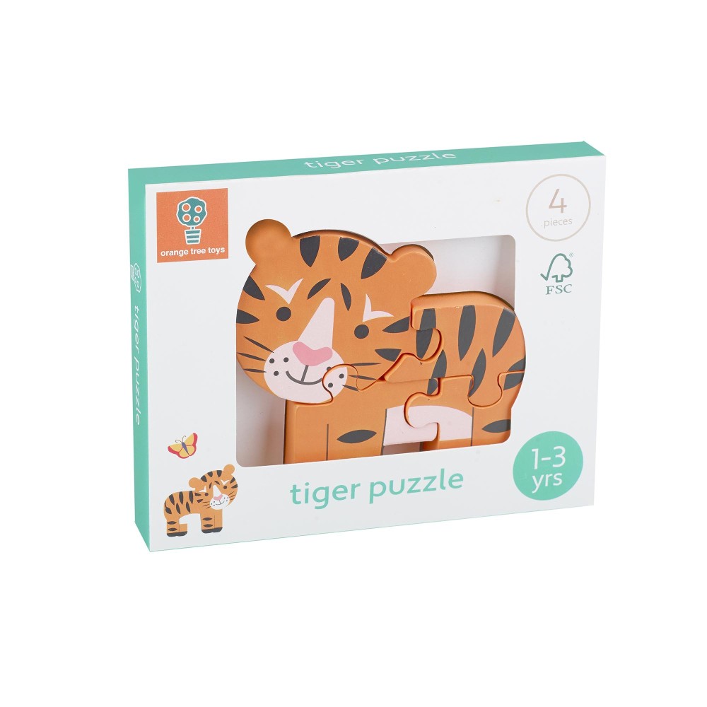 Μικρό Παζλ Τιγράκι Animals Orange Tree Toys