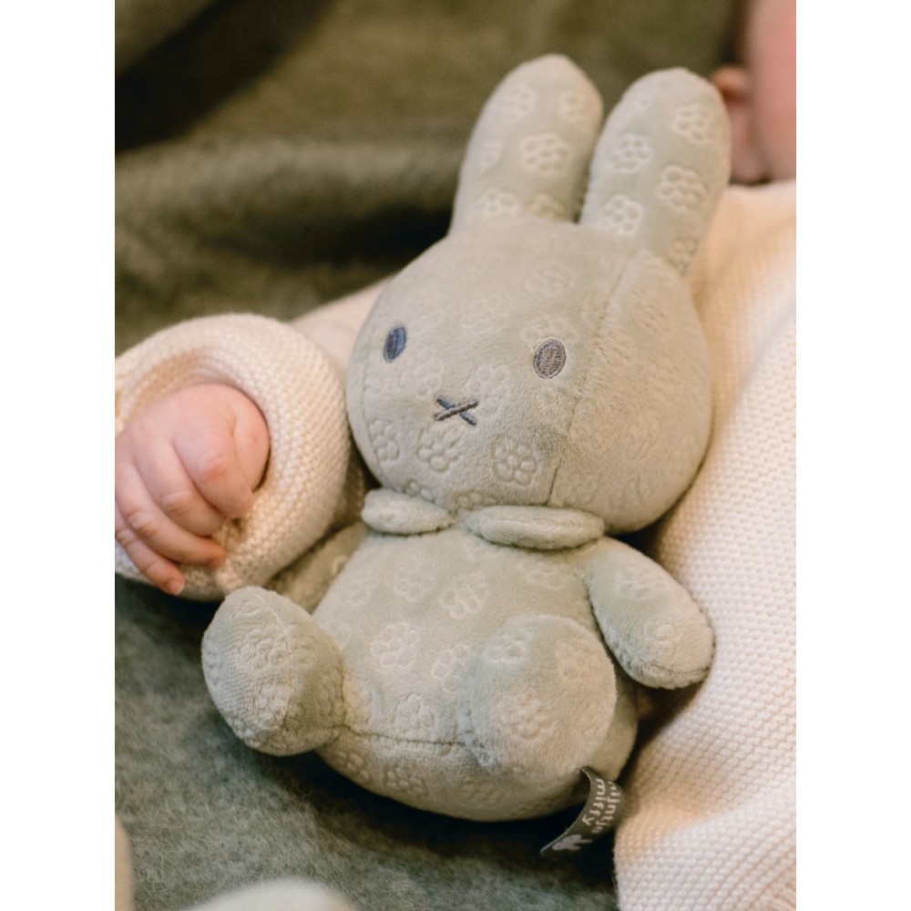 Λούτρινο Aπό Bελουτέ Ύφασμα 20cm Πράσινο Miffy Flowers
