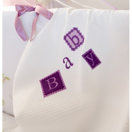 Baby Oliver des.602 Κουβέρτα Πικέ Κούνιας 100x140