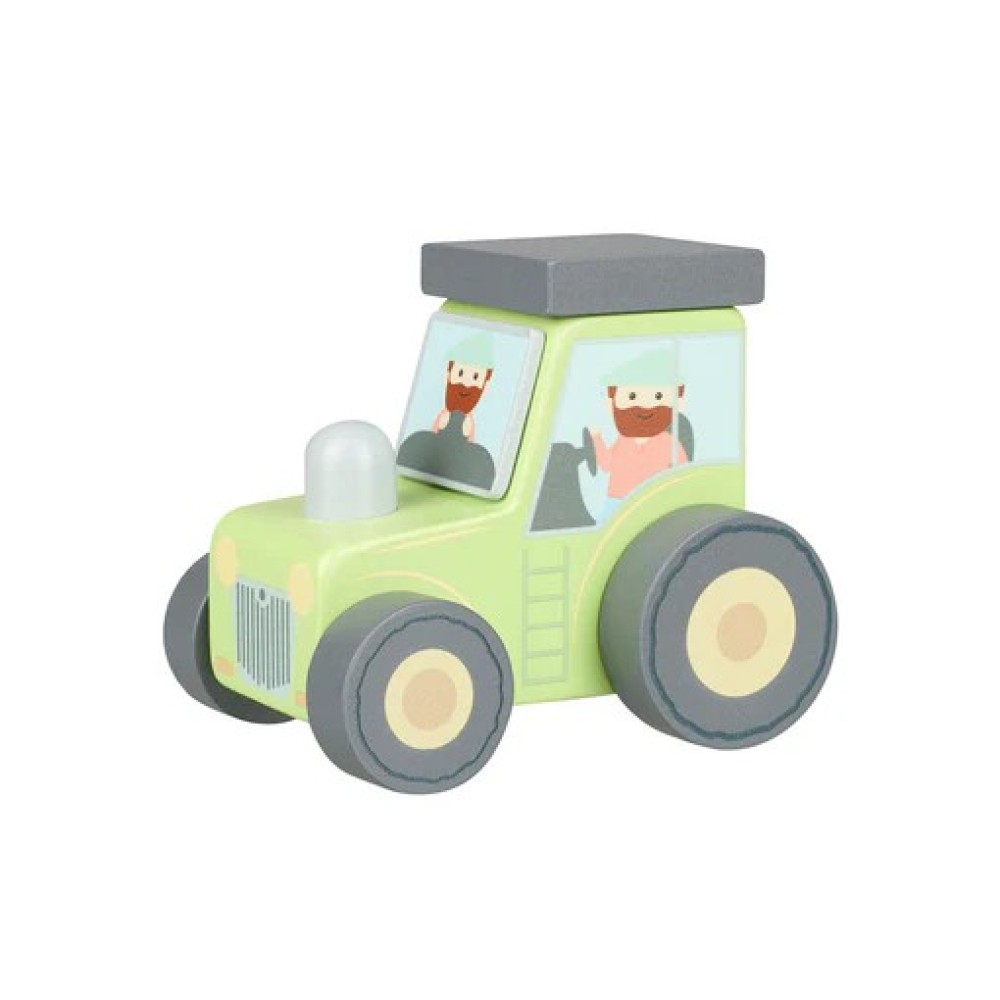 Τρακτέρ Push & Pull Farmyard Orange Tree Toys