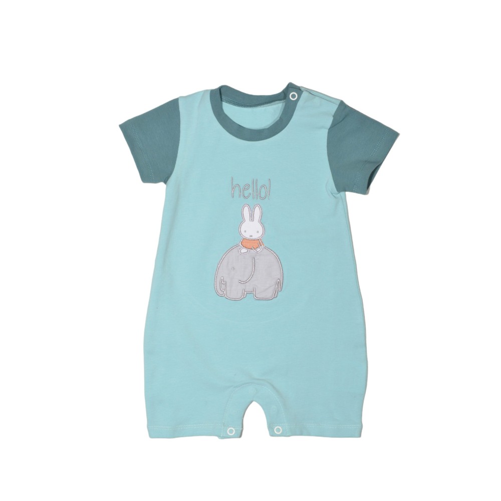 Miffy Des.13 Φορμάκι Καλοκαιρινό Μέντα Ανοιχτό Με Κέντημα 9-12 Mηνών 74 cm