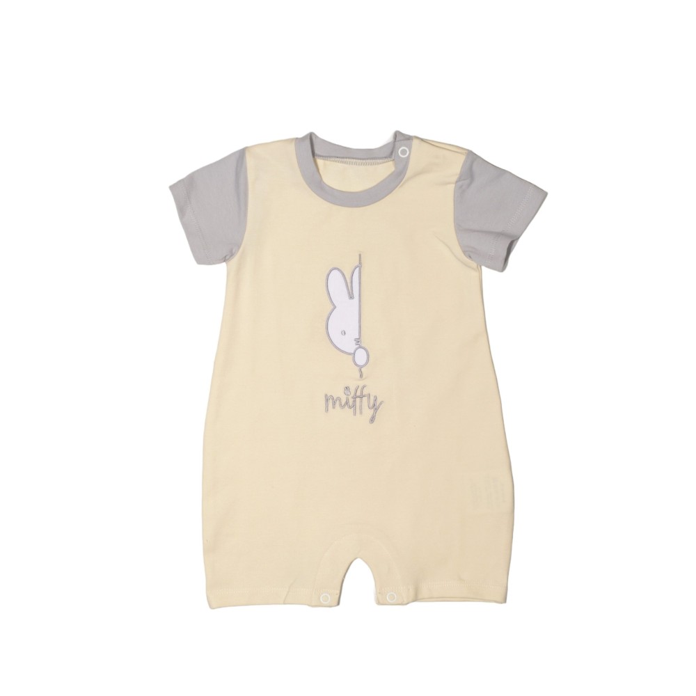 Miffy Des.14 Φορμάκι Καλοκαιρινό Εκρού Με Κέντημα 9-12 Mηνών 74 cm