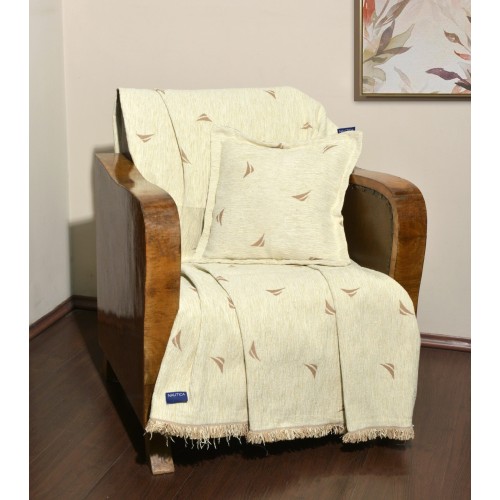 Ριχτάρι Διθέσιο 180x250 cm Σενίλ Εκρού Design 1000