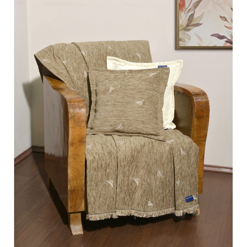 Ριχτάρι Τριθέσιο 180x300cm Σενίλ Μπεζ Design 1004