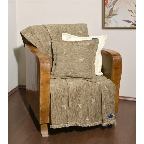 Ριχτάρι Τριθέσιο 180x300cm Σενίλ Μπεζ Design 1004