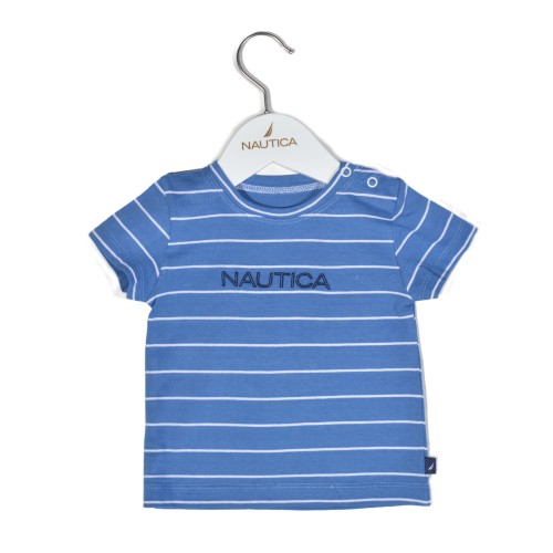 T-Shirt Jersey Organic Design 11  Μπλε Ριγέ 74cm 6-9 μηνών