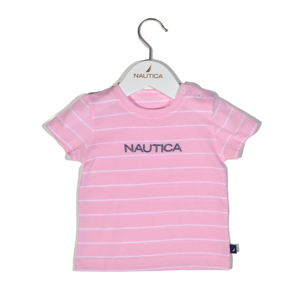 T-Shirt Jersey Organic Design 12  Ροζ Ριγέ 92cm 2 ετών