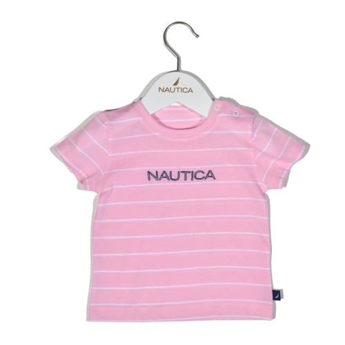 T-Shirt Jersey Organic Design 12  Ροζ Ριγέ 92cm 2 ετών