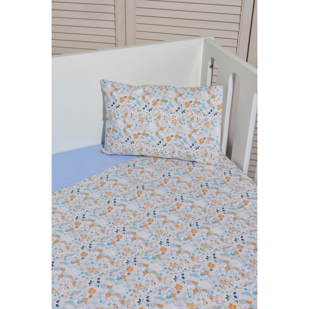 Σεντόνια κούνιας 3 τεμ 110x160 100% βαμβάκι Design 200 Oliver Baby