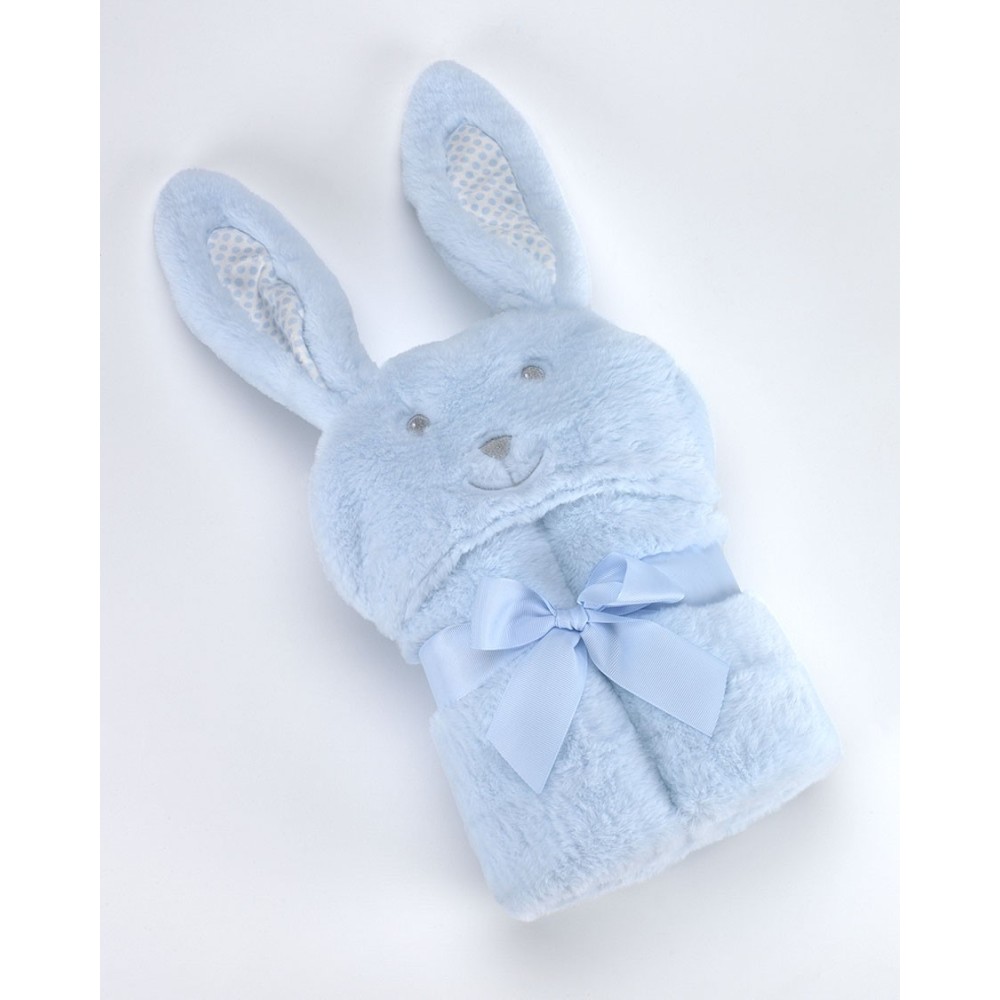 Κουβέρτα Pompon Rabbit 75Χ95cm Γαλάζιο MORA