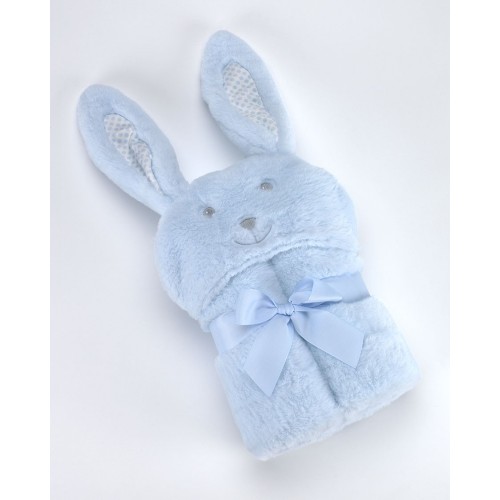 Κουβέρτα Pompon Rabbit 75Χ95cm Γαλάζιο MORA
