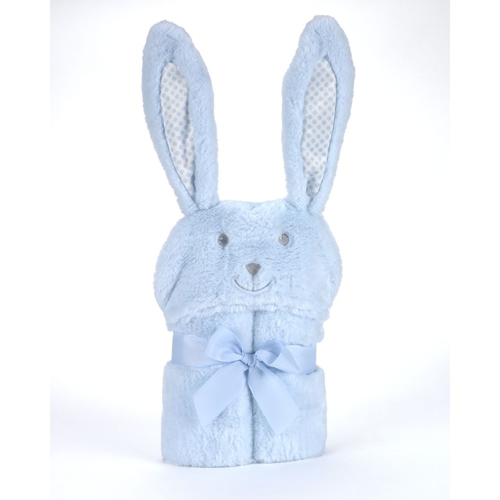 Κουβέρτα Pompon Rabbit 75Χ95cm Γαλάζιο MORA