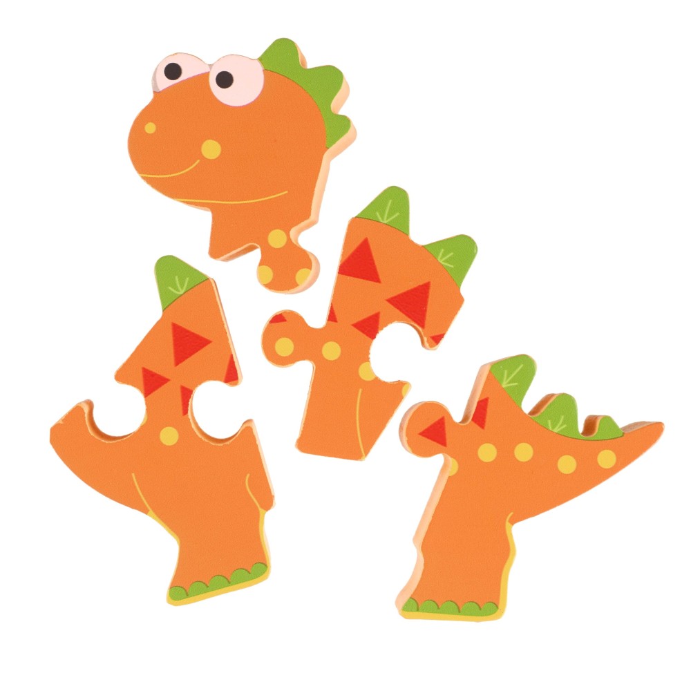 Μικρό Παζλ Stegosaurus Dinosaurs Orange Tree Toys