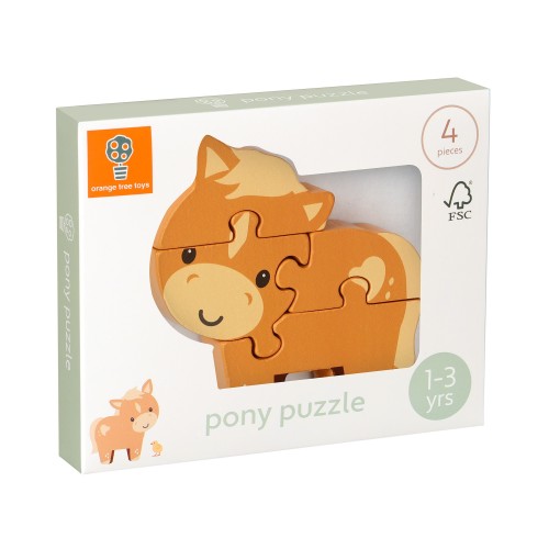 Μικρό Παζλ Αλογάκι Farmyard Orange Tree Toys