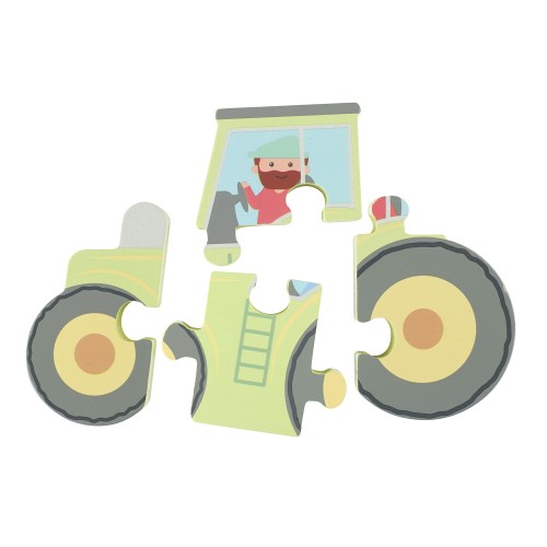 Μικρό Παζλ Τρακτέρ Farmyard Orange Tree Toys