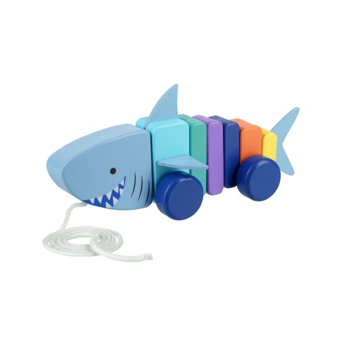 Καρχαρίας Συρόμενο Ξύλινο Παιχνίδι Sea Life Orange Tree Toys