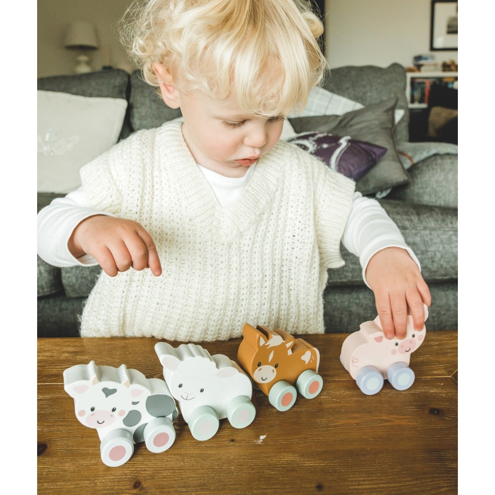 Προβατάκι Push & Pull Farmyard Orange Tree Toys