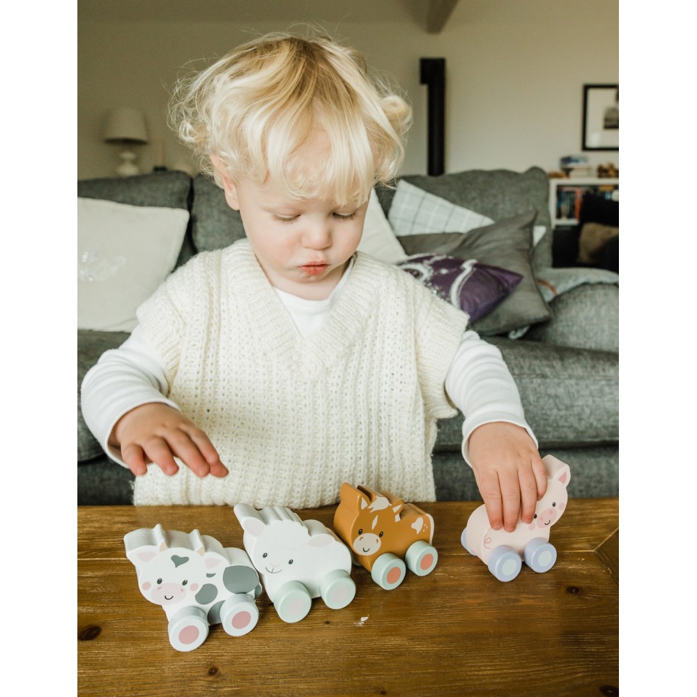 Προβατάκι Push & Pull Farmyard Orange Tree Toys