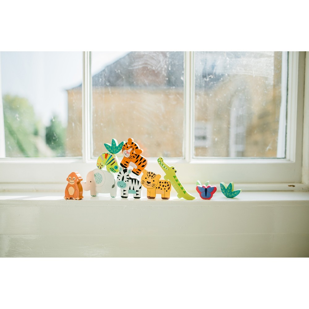 Πύργος Στοίβαξης Jungle Animals Orange Tree Toys