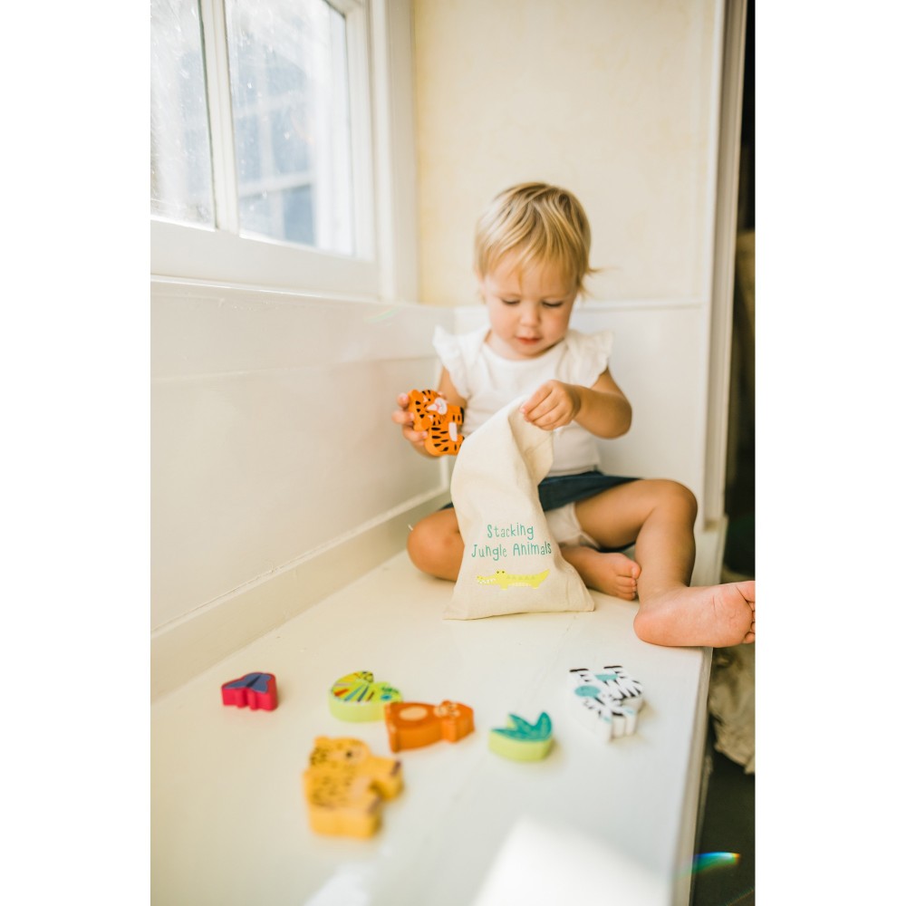 Πύργος Στοίβαξης Jungle Animals Orange Tree Toys