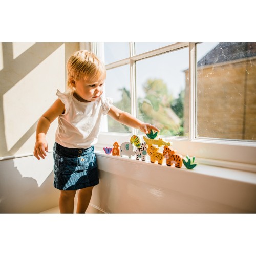 Πύργος Στοίβαξης Jungle Animals Orange Tree Toys
