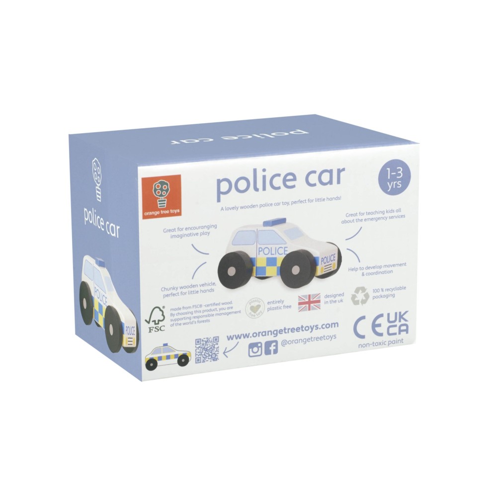 Ξύλινο Περιπολικό Emergency Services (FSC®) Orange Tree Toys