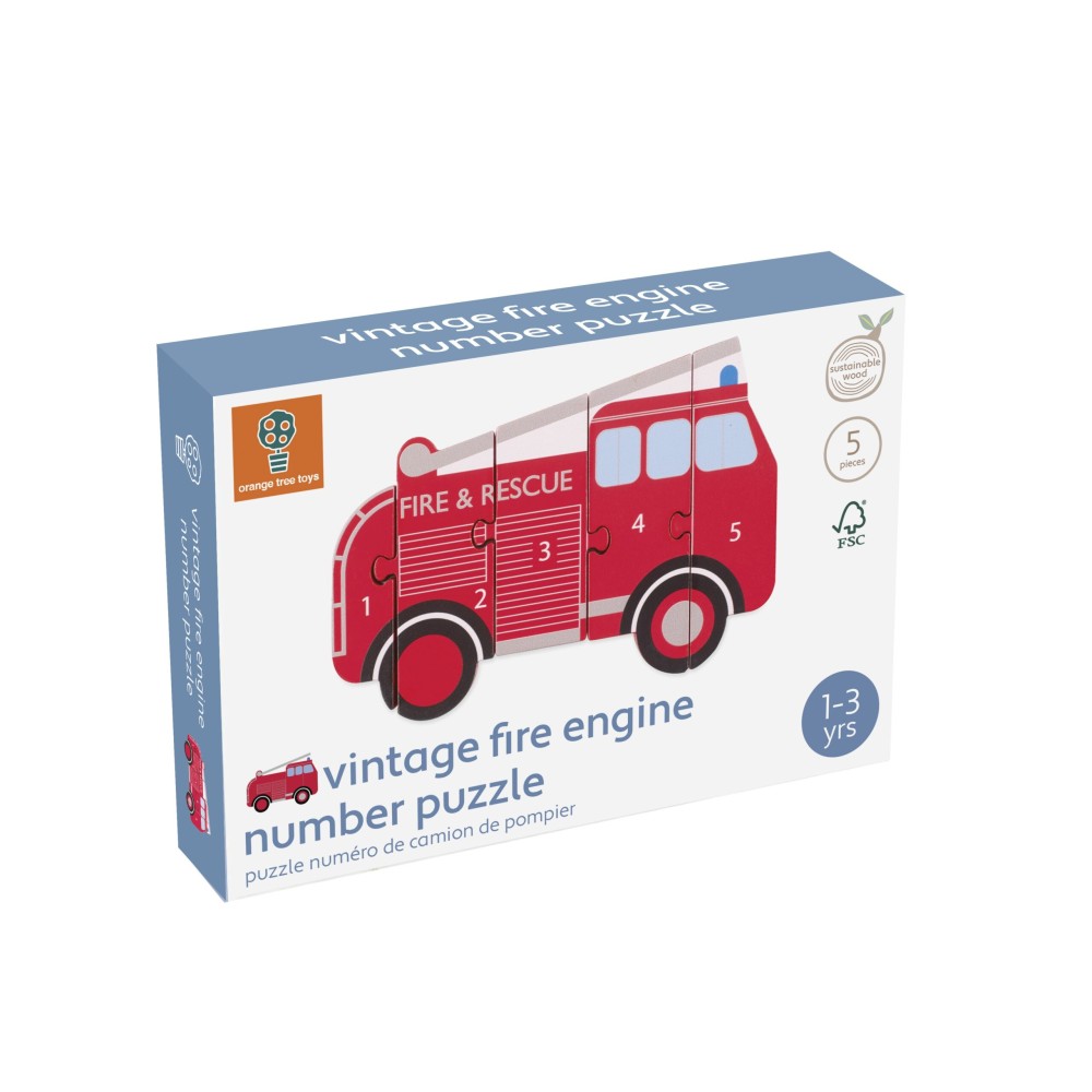 Παζλ Αριθμών Πυροσβεστική Emergency Services Orange Tree Toys