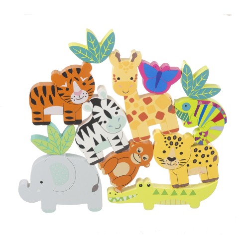 Πύργος Στοίβαξης Jungle Animals Orange Tree Toys