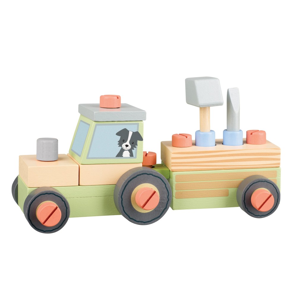 Τρακτέρ με Εργαλεία Farmyard Orange Tree Toys