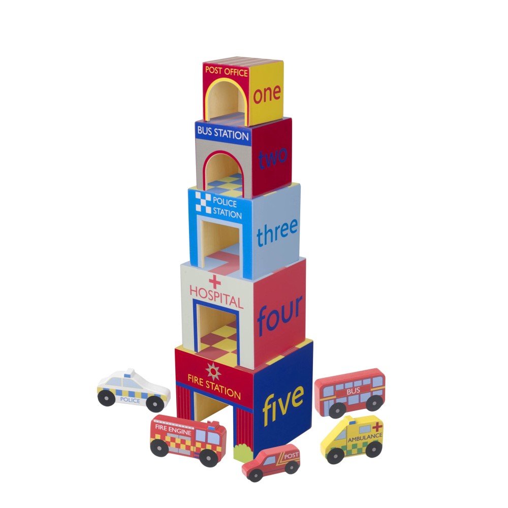 Κυβοι Στοίβαξης Emergency Services Orange Tree Toys
