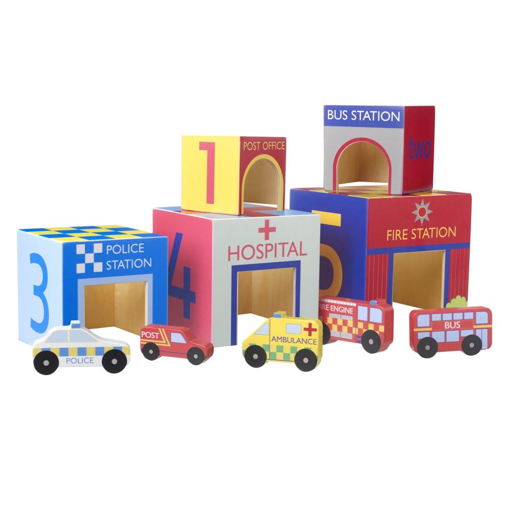 Κυβοι Στοίβαξης Emergency Services Orange Tree Toys