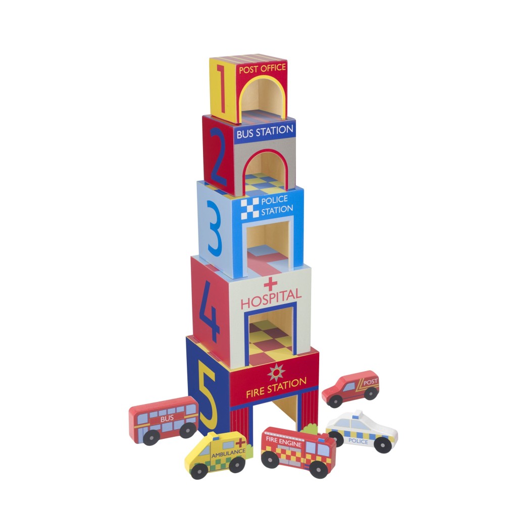 Κυβοι Στοίβαξης Emergency Services Orange Tree Toys