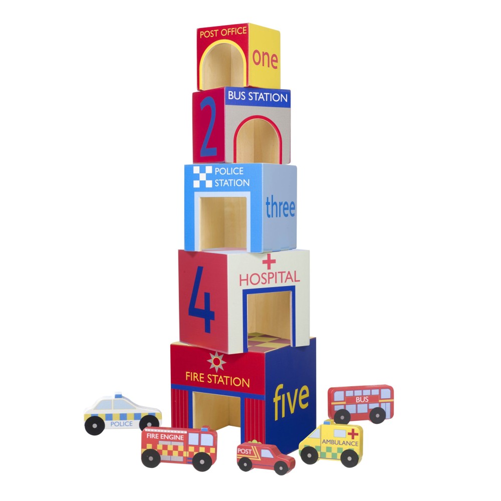 Κυβοι Στοίβαξης Emergency Services Orange Tree Toys