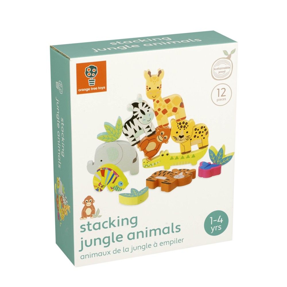 Πύργος Στοίβαξης Jungle Animals Orange Tree Toys