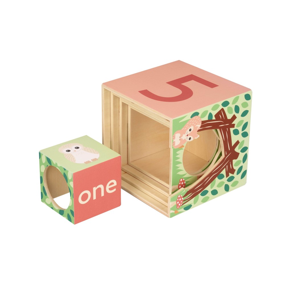 Κύβοι Στοίβαξης Woodland Orange Tree Toys
