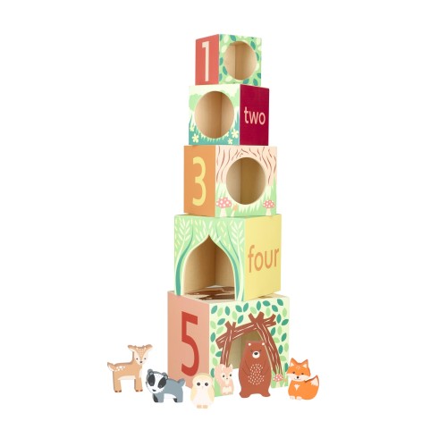 Κύβοι Στοίβαξης Woodland Orange Tree Toys