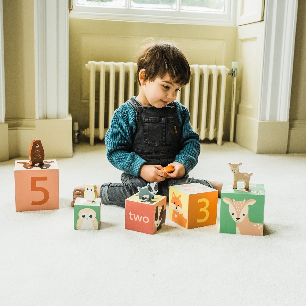 Κύβοι Στοίβαξης Woodland Orange Tree Toys