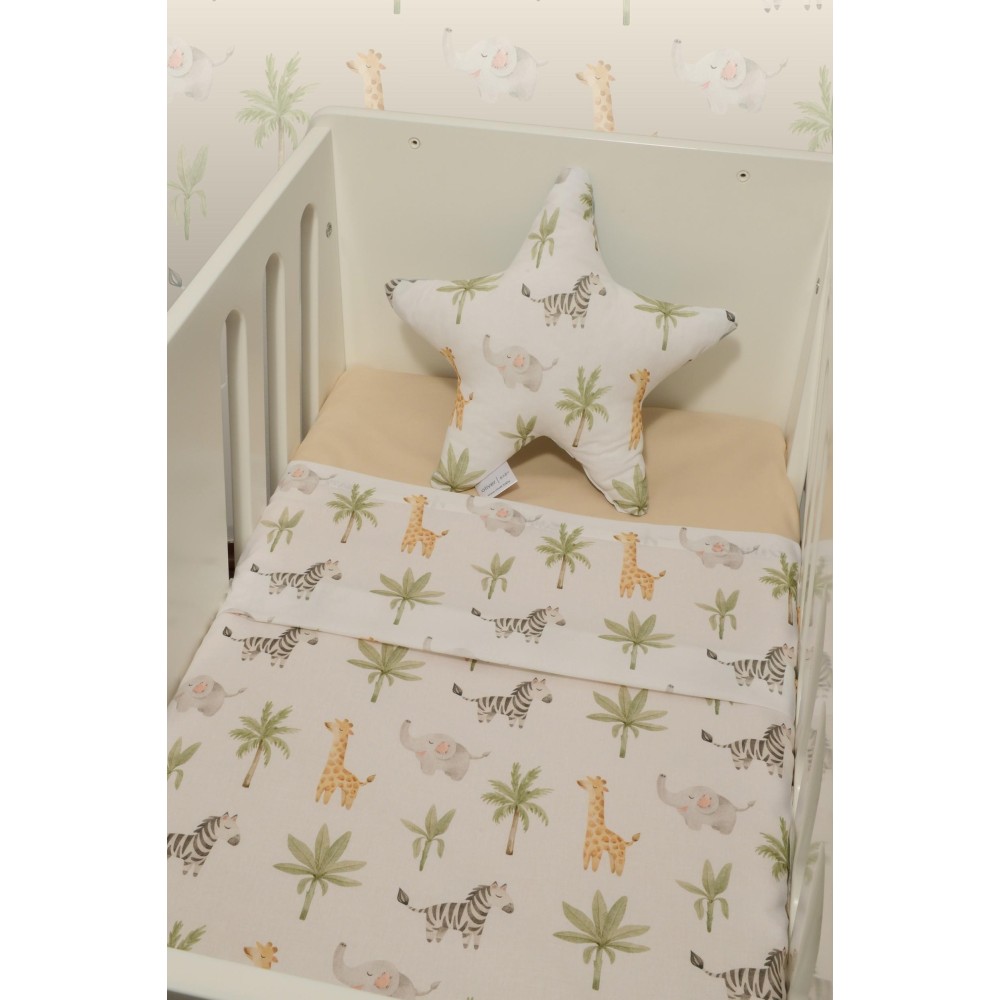 Σετ 2 Σεντόνια Λίκνου 80x110cm 100% Βαμβάκι Des. 424 Oliver Baby