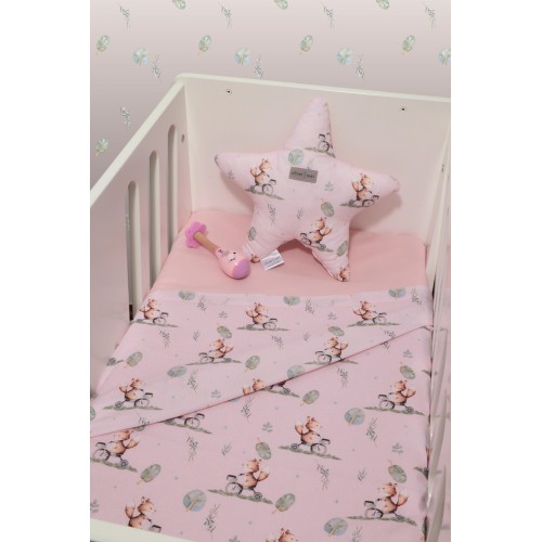 Σετ 2 Σεντόνια Λίκνου 80x110cm 100% Βαμβάκι Des. 422 Oliver Baby