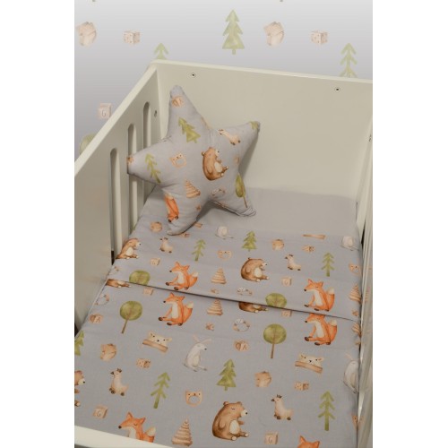 Σετ 2 Σεντόνια Λίκνου 80x110cm 100% Βαμβάκι Des. 427 Oliver Baby