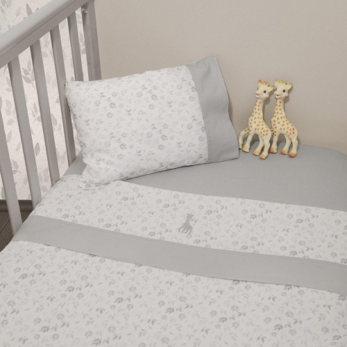 Σεντόνια Κούνιας Σετ 3τεμ.110x170 με Λάστιχο Design 507 SOPHIE LA GIRAFE