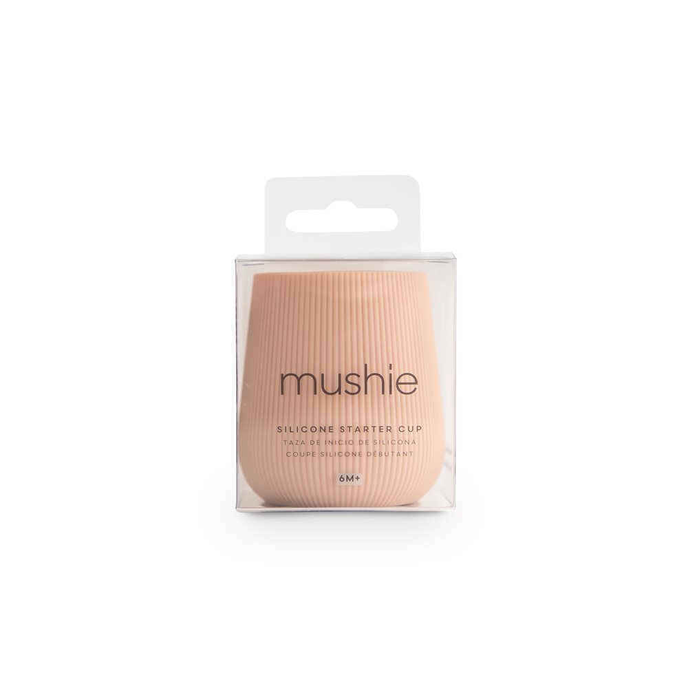 Ποτηράκι Σιλικόνης με Ανάγλυφο Σχέδιο Blush - Mushie