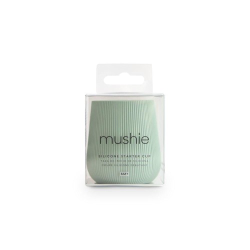 Ποτηράκι Σιλικόνης με Ανάγλυφο Σχέδιο Cambridge Blue - Mushie