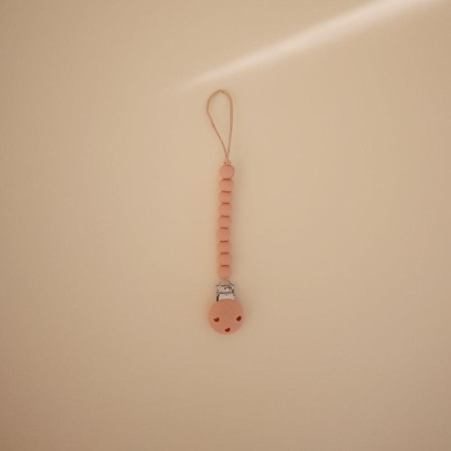 Κλιπ Σιλικόνης για Πιπίπλες Hera Powder Pink - Mushie