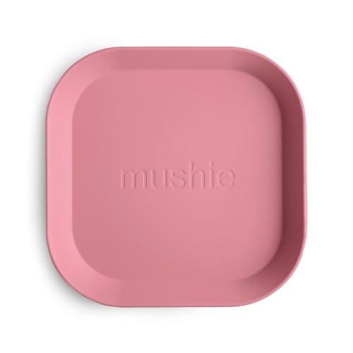 Σετ 2 Τετράγωνα Πιάτα PP Dusty Rose   - Mushie