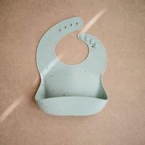 Σαλιάρα Σιλικόνης Cambridge Blue Confetti - Mushie