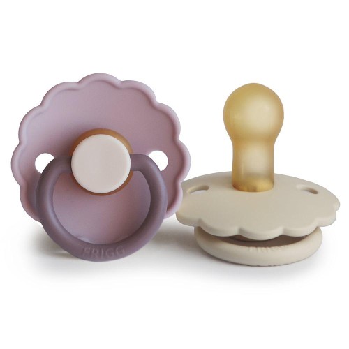 Σετ 2 Πιπίλες Latex FRIGG Daisy Haze/Cream 0-6 Μηνών