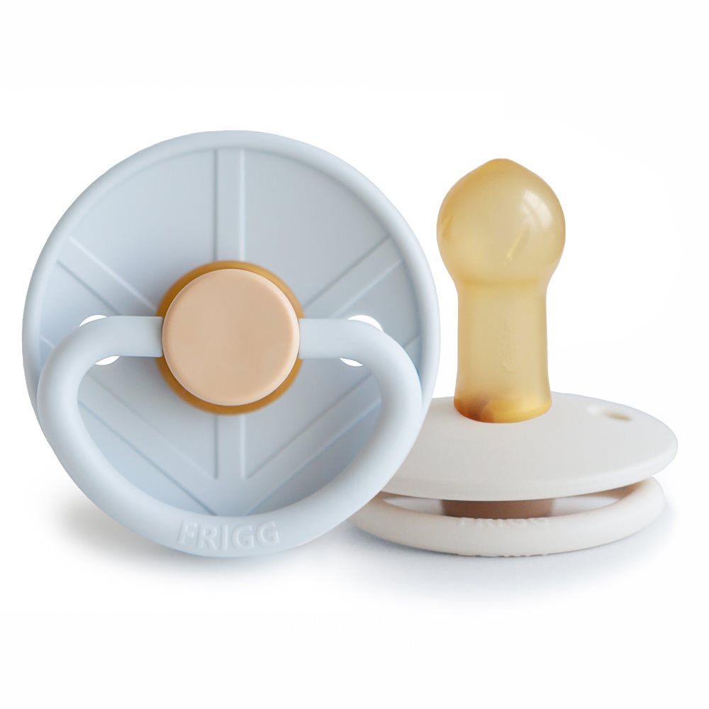Σετ 2 Πιπίλες Latex FRIGG Little Viking Powder Blue/Cream 6-18 Μηνών