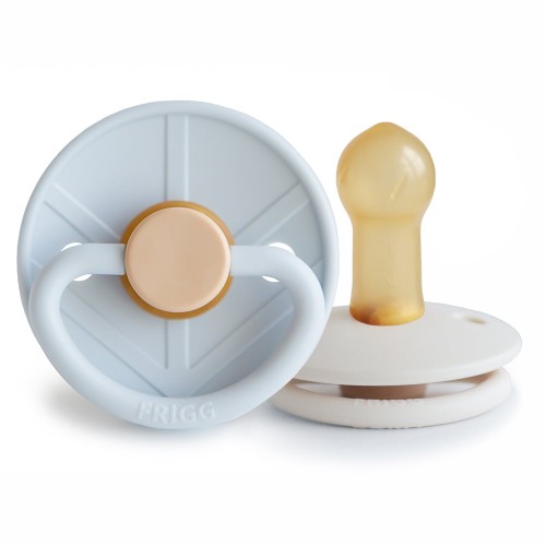 Σετ 2 Πιπίλες Latex FRIGG Little Viking Powder Blue/Cream 6-18 Μηνών
